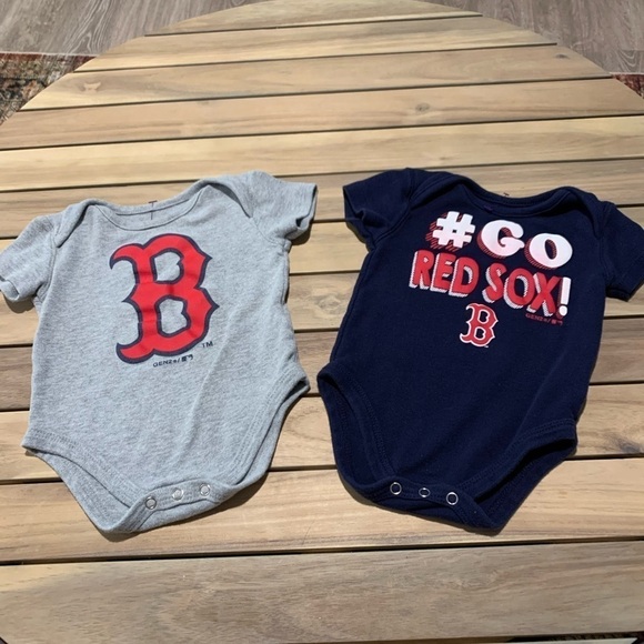 Boston Red Sox baby onesies set of two baseball baby outfits size 3–6 months - Picture 5 of 5